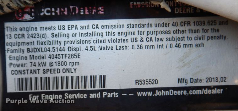 image for item KW9632 2013 Hipower 75  generator