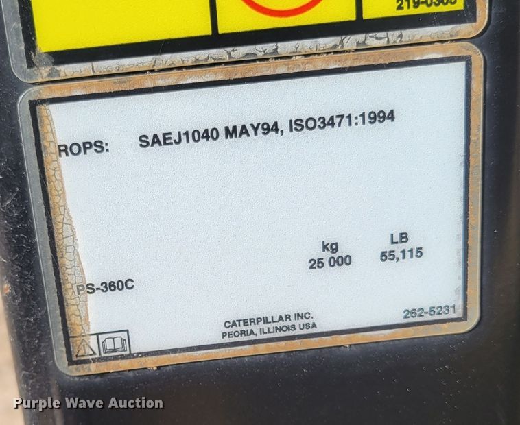 image for item LG9357 2011 Caterpillar PS360C  pneumatic roller