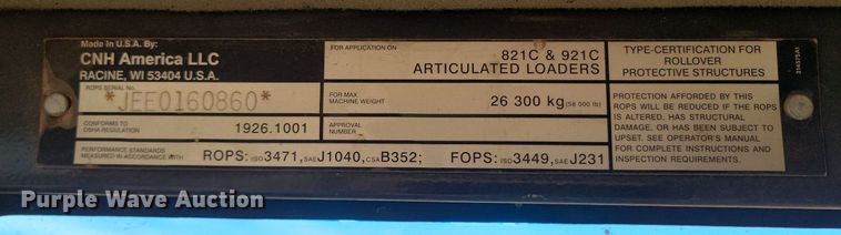 image for item LG9382 2005 Case 821C  wheel loader