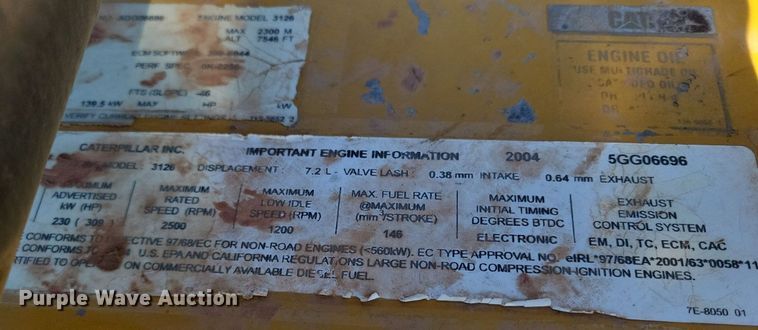 image for item LG9383 2004 Caterpillar 325C L  excavator