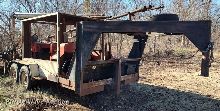 image for item LK9380 Shop built  equipment trailer