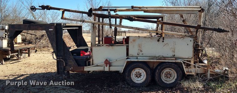 image for item LK9380 Shop built  equipment trailer