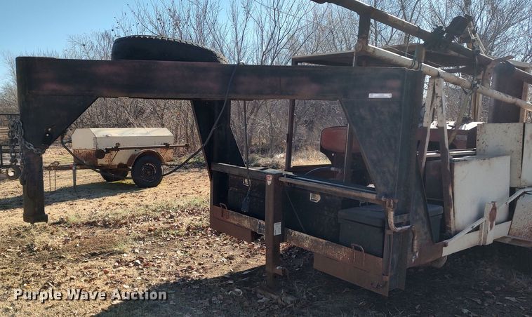 image for item LK9380 Shop built  equipment trailer