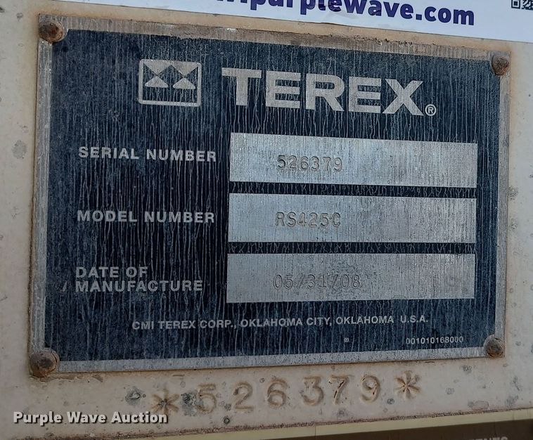 image for item LK9441 2008 Terex RS425C  soil stabilizer / recycler