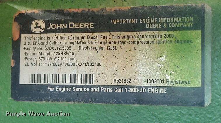 image for item LK9446 2005 John Deere 9620  4WD tractor