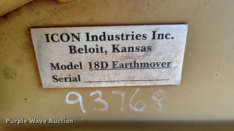 image for item LK9447 Icon 18D Earthmover  scraper