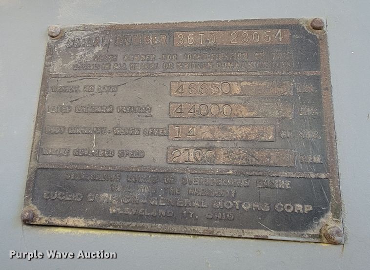 image for item LL9780 1956 Euclid 36TD  haul truck