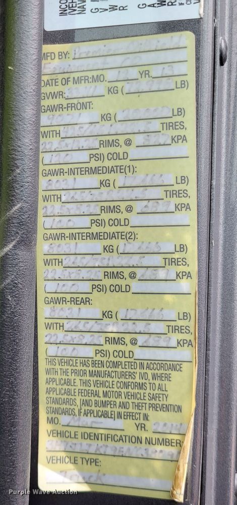 image for item LR9092 2014 Caterpillar CT660 tri-drive hydrovac truck