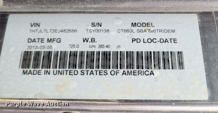 image for item LR9093 2014 Caterpillar CT660  tri-drive hydrovac truck