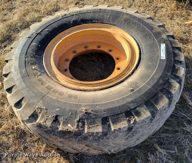 image for item LY9817 14.00R24 tire and wheel