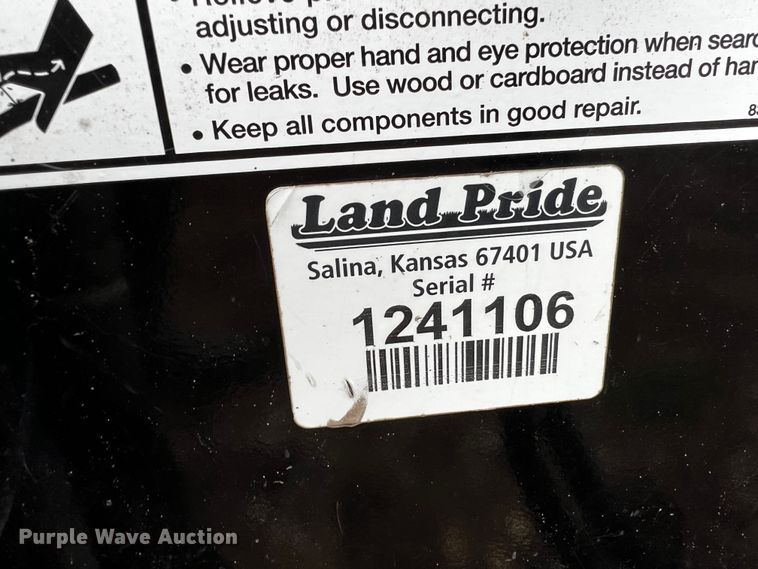 image for item MF9781 Land Pride SGC1584  skid steer grapple bucket