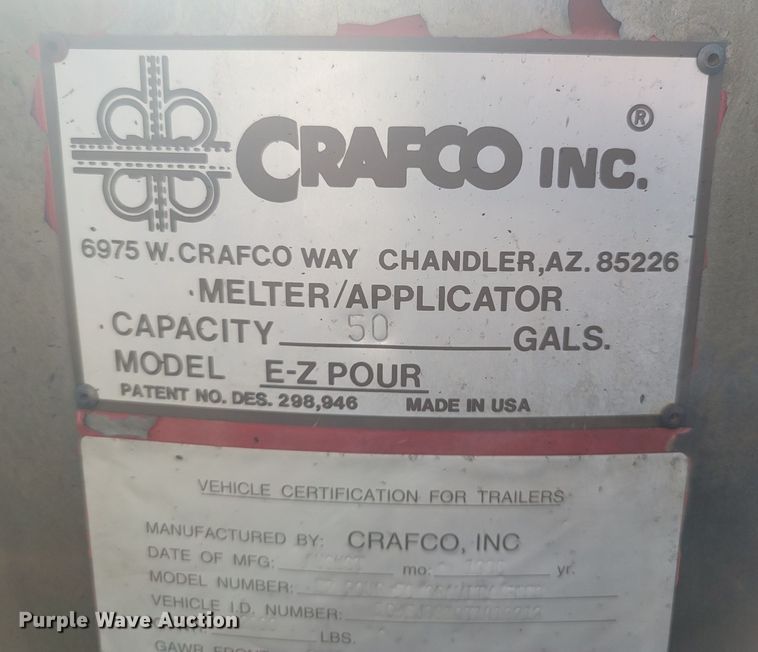 image for item MH9606 1996 Crafco EZ-Pour  melter applicator