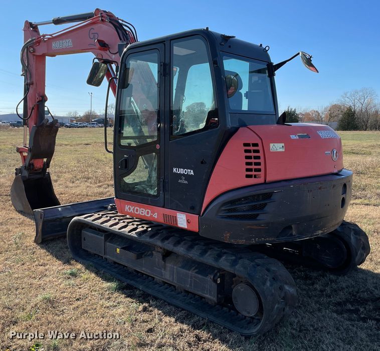 image for item MI9589 2014 Kubota KX080-4  mini excavator