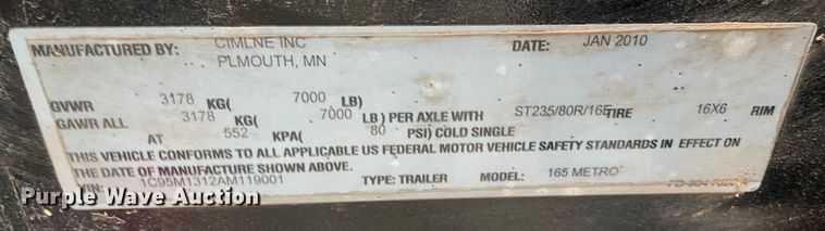 image for item MI9591 2010 Metro 165  crack sealer