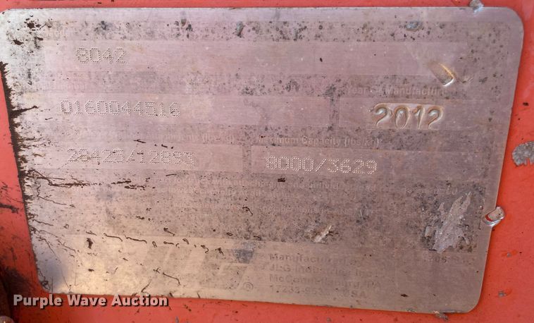 image for item MI9645 2012 JLG 8042  telehandler