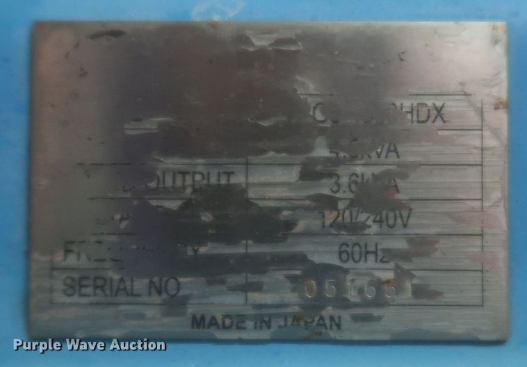 image for item MJ9197 Powr-quip TPG3-4500HDX  generator