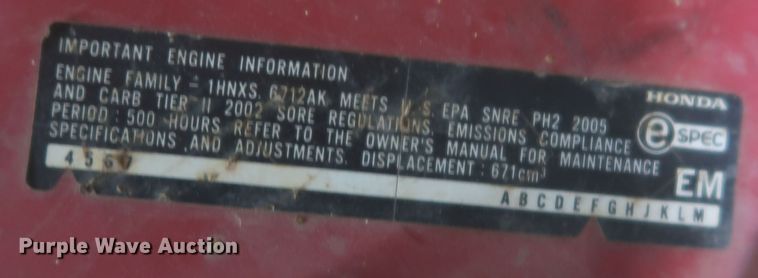 image for item MJ9198 Honda  pressure washer