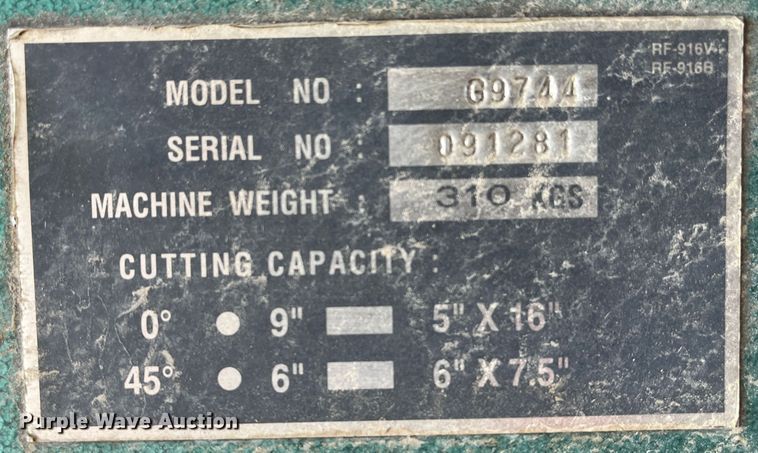 image for item MN9457 Grizzly G9744  bandsaw