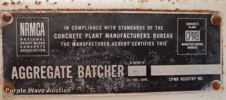 image for item MT9978 Aggregate Plant Products UMC6  concrete batch plant