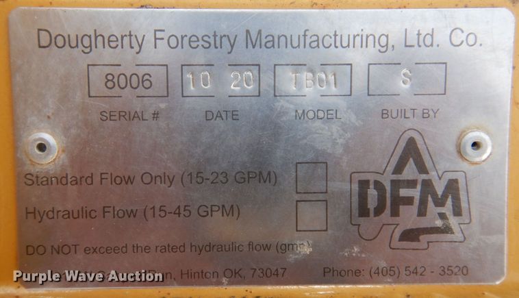 image for item MW9415 2020 DFM TB01  skid steer tree puller