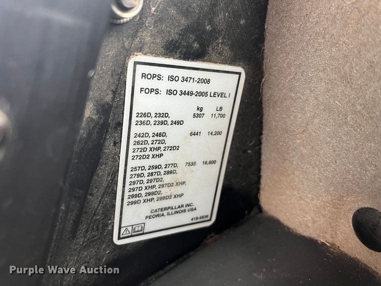 image for item MW9437 2018 Caterpillar 299D2XHP  tracked skid steer loader