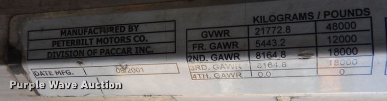 image for item DF8261 2002 Peterbilt 379  semi truck