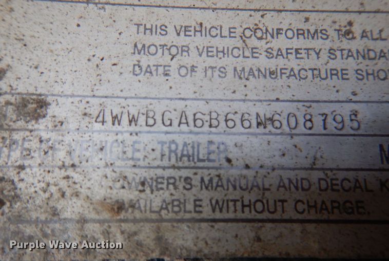 image for item DK2044 2006 Wilson Roadbrute CF-900  flatbed trailer