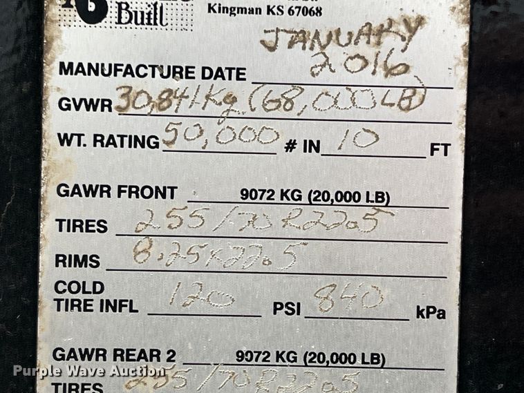 image for item DM2533 2017 Neville  drop deck equipment trailer