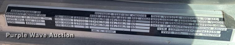 image for item DN4508 1996 Peterbilt 379  semi truck