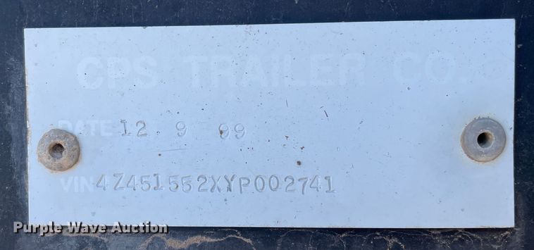 image for item DN4517 2000 CPS Trailer Co.  end dump trailer