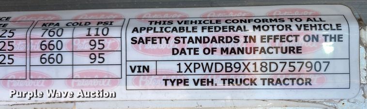 image for item DN8062 2008 Peterbilt 388  semi truck