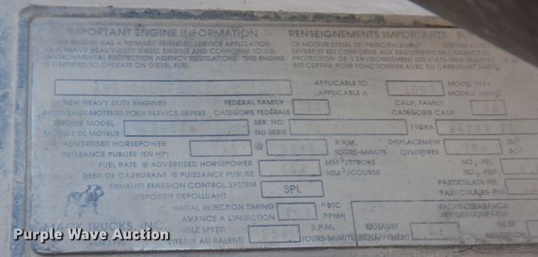 image for item DP0437 1994 Mack CH613  semi truck