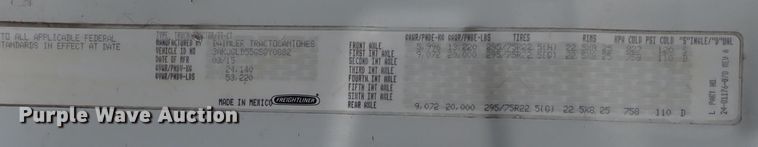 image for item DQ5032 2016 Freightliner Cascadia Evolution  semi truck