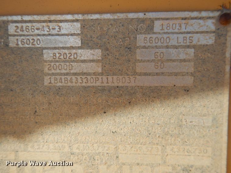 image for item HQ9530 1993 Load King 246-43-3  bottom dump trailer