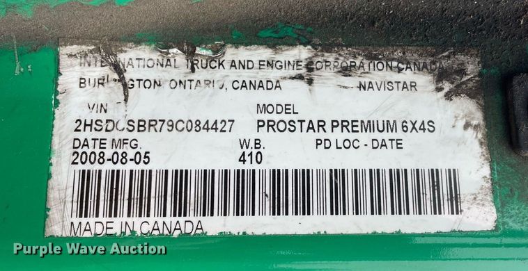 image for item JL9749 2009 International ProStar Premium  semi truck