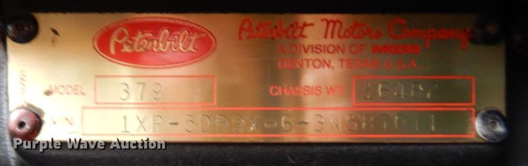 image for item JL9775 2003 Peterbilt 379  semi truck