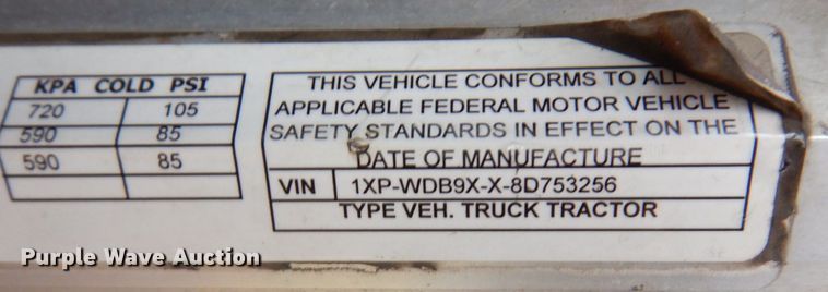 image for item JL9776 2008 Peterbilt 388  semi truck