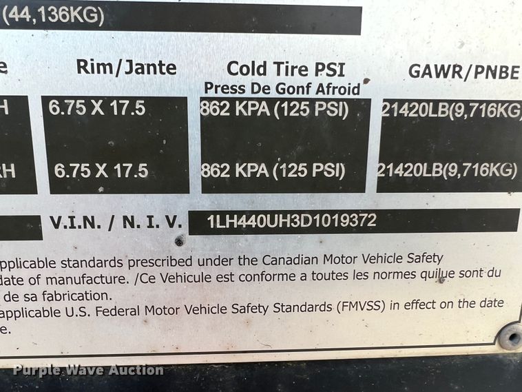 image for item JU9863 2013 Landoll 440L  drop tilt deck equipment trailer