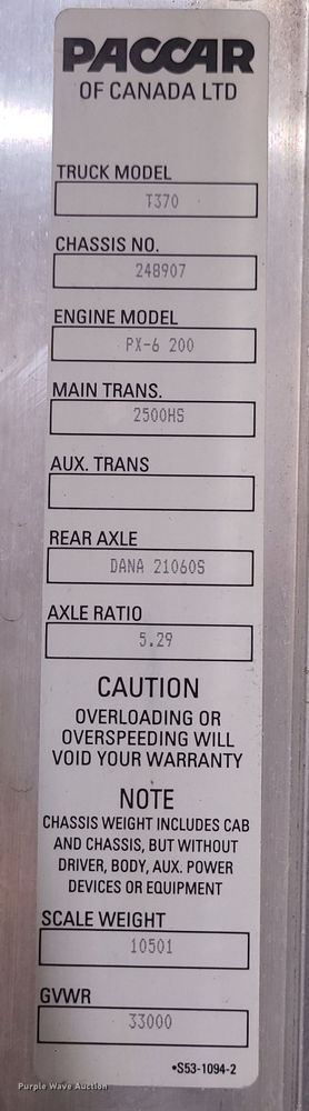 image for item JW9880 2009 Kenworth T370  box truck