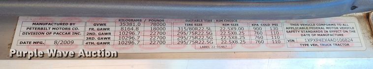 image for item KC9414 2010 Peterbilt 389  semi truck