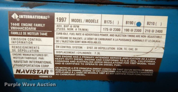 image for item KF9611 1998 International 4700  rollback truck