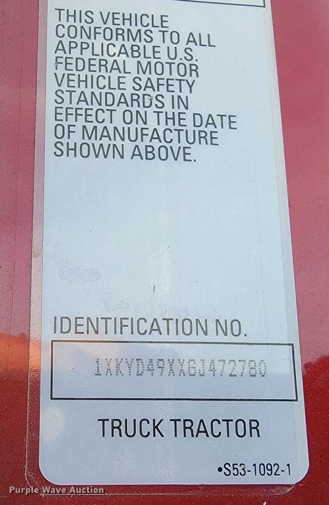 image for item LL9755 2016 Kenworth T680  semi truck