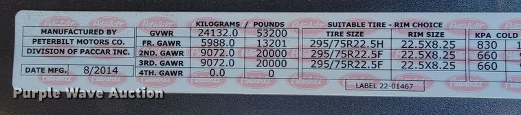 image for item LL9756 2015 Peterbilt 579 semi truck