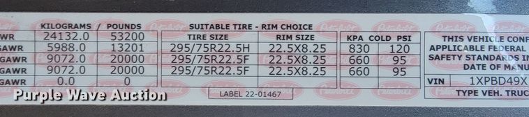 image for item LL9756 2015 Peterbilt 579 semi truck