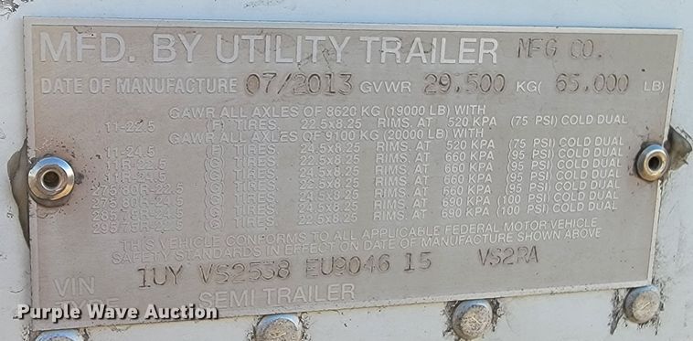 image for item LL9759 2014 Utility 300R refrigerated van trailer