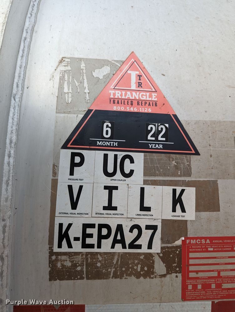 image for item LP9106 2012 TyTal 2BBL  tank trailer