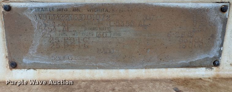 image for item LP9107 1987 VIM  tank trailer