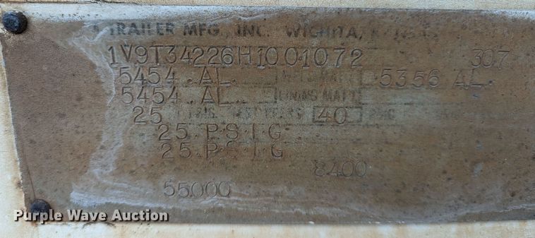 image for item LP9107 1987 VIM  tank trailer