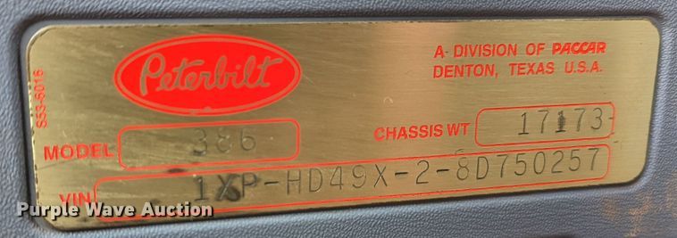 image for item LP9139 2008 Peterbilt 386  semi truck