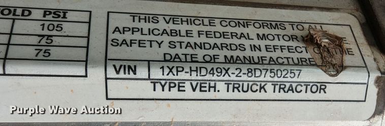 image for item LP9139 2008 Peterbilt 386  semi truck